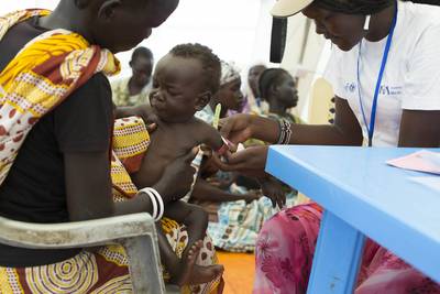Rain, Aid Prevents Famine South Sudan - South Sudan may face a famine in early 2015, but food aid and normal rainfall has prevented it from coming sooner. The development ministry said that food security is expected to improve through the end of 2014.  (Photo: Matthew Abbott/AP Photo)