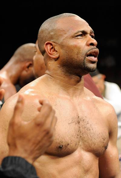 Roy Jones Jr. Scores Win, Raps in Ring - A 45-year-old&nbsp;Roy Jones Jr. scored a fifth-round technical knockout of Courtney Fry in Latvia on Saturday, and then proceeded to rap his single, &quot;Can't Be Touched,&quot; live in the ring. Jones's record improves to 58-8 (41 KOs). Whether he plans to continue to fight or not is currently unknown.(Photo: Ethan Miller/Getty Images)