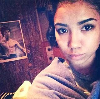 Jhené Aiko @jheneaiko - The Sail Out songstress usually does a minimal look on stage, but here she is completely makeup-free.(Photo: Jhene Aiko via Instagram)