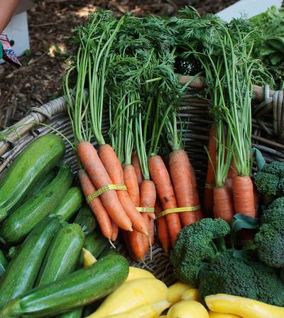 Fresh Veggies - We all know that we need to eat seven or more servings of fruits and veggies a day. You can?t make that goal if you don?t own them. Stock up on veggies such as carrots, cauliflower, broccoli, peppers, corn and peas. Also grab some frozen veggies, too.&nbsp;(Photo: Chris Hondros/Getty Images)