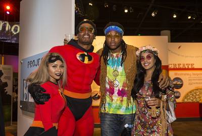 Cam Newton - Carolina Panthers, Cam Newton dressed as the Incredibles with girlfriend Kia Proctor.&nbsp;(Photo: Carolina Panthers via Twitter)