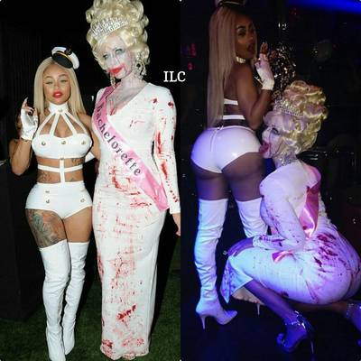 Amber Rose &amp; Blac Chyna - Amber Rose &amp; Blac Chyna posed as a Zombie Bachelorette and a Sailor girl.&nbsp;(Photo: Ilovechyamber via Instagram)