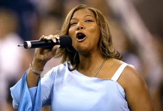 After 9/11 - A year after the Sept. 11 terror attacks, the U.S. Open honored the fallen heroes with a tribute, including a performance by&nbsp; Queen Latifah.&nbsp;Serena Williams&nbsp;defeated older sister Venus in their second&nbsp;primetime women’s finals match.&nbsp;(Photo: Gary M. Prior/Getty Images)