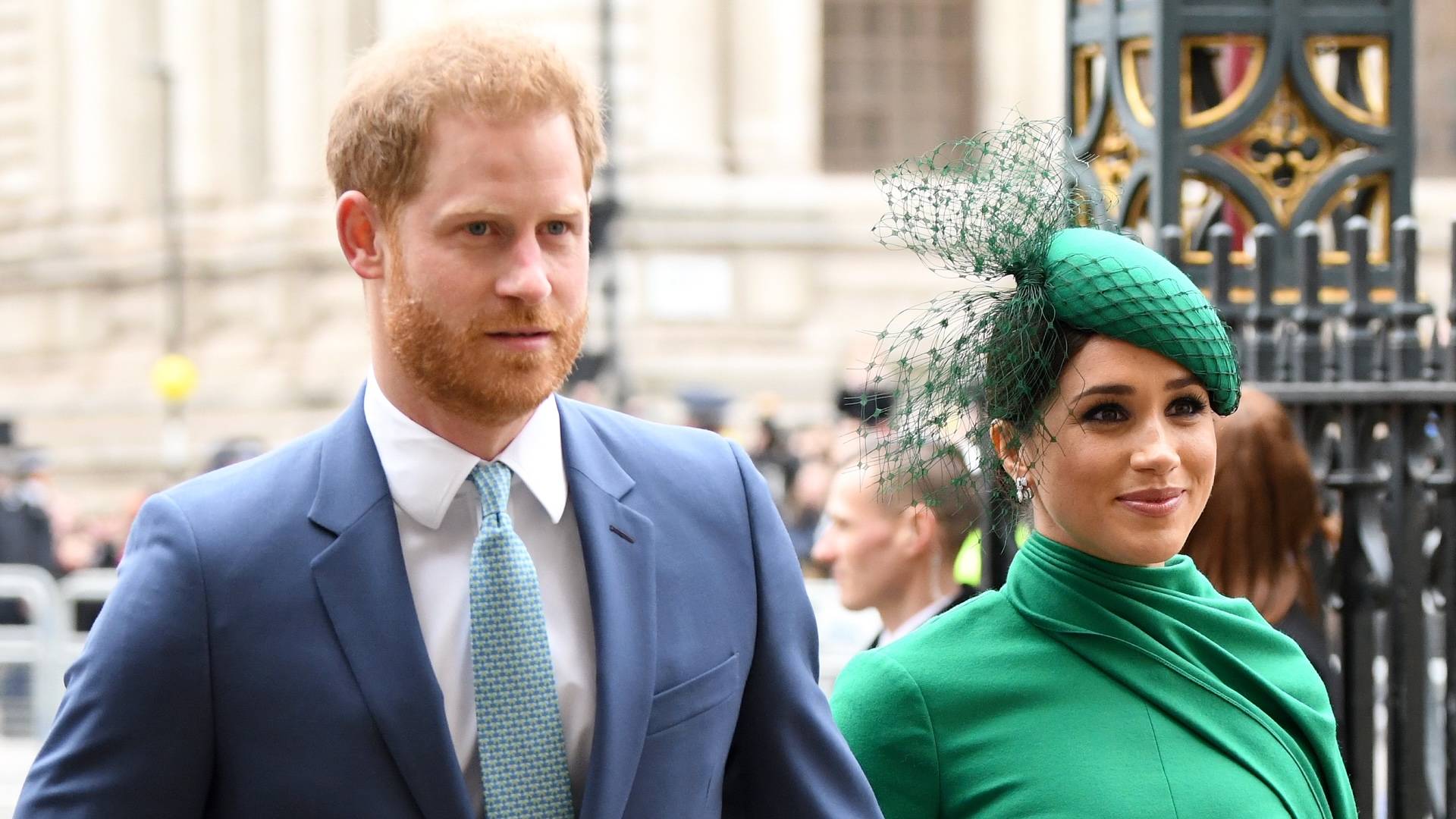 Prince Harry and Meghan Markle on BET Buzz 2021.