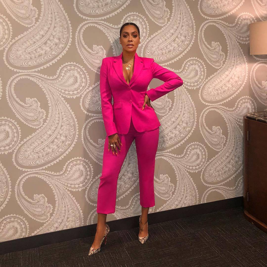 See The $2400 Pink Power Suit La La Anthony Went Bra-Less In | News | BET