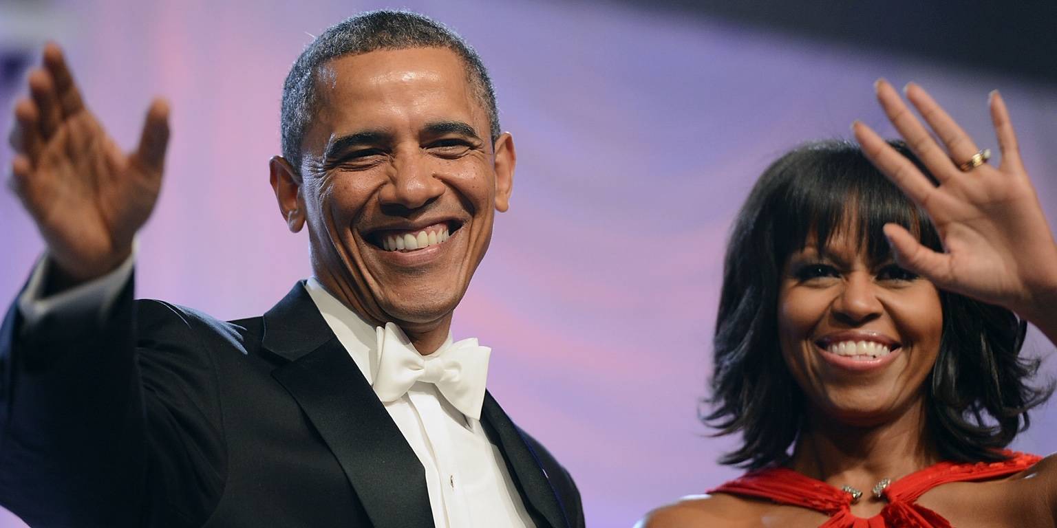 Barack and Michelle Obama on BET Buzz 2020.