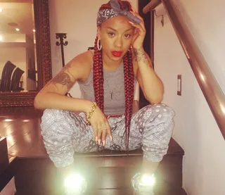 A Little Gangster Never Hurt Anyone - There's something about a woman in paisley.   (Photo: Keyshia Cole via Instagram)