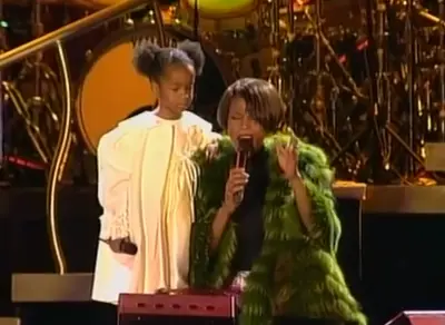 Sing Mommy - Bobbi Kristina was clearly the apple of her mother's eye. She even made a cameo in the 1999 music video for &quot;My Love Is Your Love,&quot; and the two performed the song together in Central Park in 2009 for ABC's Good Morning America.  (Photo: Arista Records via Youtube)