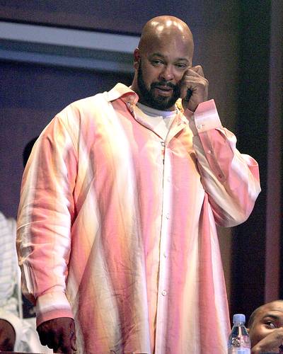 Steady Mobbing - Suge&nbsp;was put on probation for fighting two people inside the Death Row offices back in 1992. That incident came back to haunt him when he was sentenced to nine years in prison in 1996 for a parole violation after footage emerged of him kicking a rival gang member during a brawl in a Las Vegas hotel. Pac would later be shot that same night (Sept. 7), eventually dying a few days later on Sept. 13.&nbsp;(Photo: Kevin Winter/Getty Images)