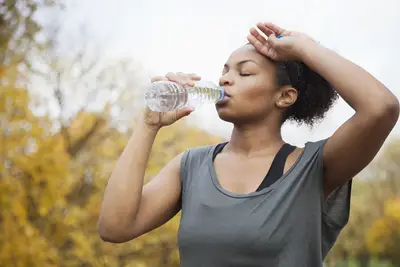 Stay Hydrated - If you notice your hair becoming abnormally dry after a workout, you may not be drinking enough water to replace what you're losing through sweat.&nbsp;(Photo: moodboard/Corbis)