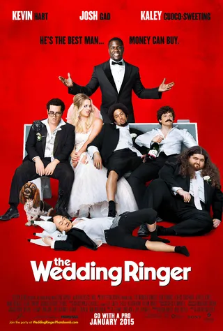 The Weddng Ringer: January 16 - The new year has officially kicked off with a list of movies set to dominate theaters everywhere. From the Kevin Hart-led The Wedding Ringer to&nbsp;The Boy Next Door starring J. Lo, January is sure to be an exciting time for movie-goers.The Wedding Ringer, a romantic comedy starring comedian Kevin Hart, kicks off our list. Much like Hart's previous works, it's sure to be hilarious and even features a slew of experienced comedic actors including The Big Bang Theory's Kaley Cuoco-Sweeting and Josh Gad.— By Moriba Cummings(Photo: Screen Gems)