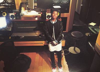 #TransitionDay - Lil' Shawn a.k.a. Tab gets ready for his new music in the studio.  (Photo: LIL SHAWN via Instagram) &nbsp;