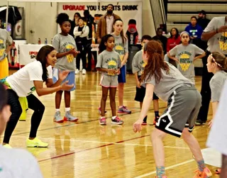 Skylar Diggins&nbsp;@skydigg4 - &quot;No matter what age, gender, skill level you are, I will push you and you will get better at my camp!!! We got better yesterday! Great job! #Shoot4theSkyChi&quot;  Doing good and keeping fit is this baller's motto. The Tulsa Shock player keeps in shape during her off time by passing down her basketball wisdom to the kiddies.(Photo: Skylar Diggins via Instagram)