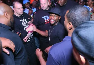 Hometown Hero - Boxing champion Floyd Mayweather Jr. is celebrated by Moët &amp; Chandon Nectar Impérial Rosé at the “King of the Ring Celebrity Victory Party” at the Fillmore in his native Detroit.&nbsp;(Photo: Art King via PMG Media Group)