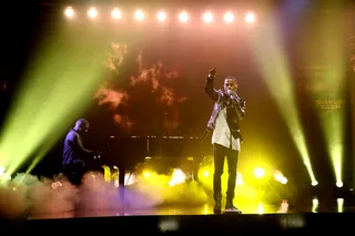 #ItTakesOne – April 2015  - Big Sean performed an emotionally charged piece entitled "One Man Can Change the World" on The Jimmy Fallon Show in honor of his late grandmother. The performance also shined a light on the Sean Anderson Foundation campaign #ItTakesOne. (Photo: Douglas Gorenstein / NBC)