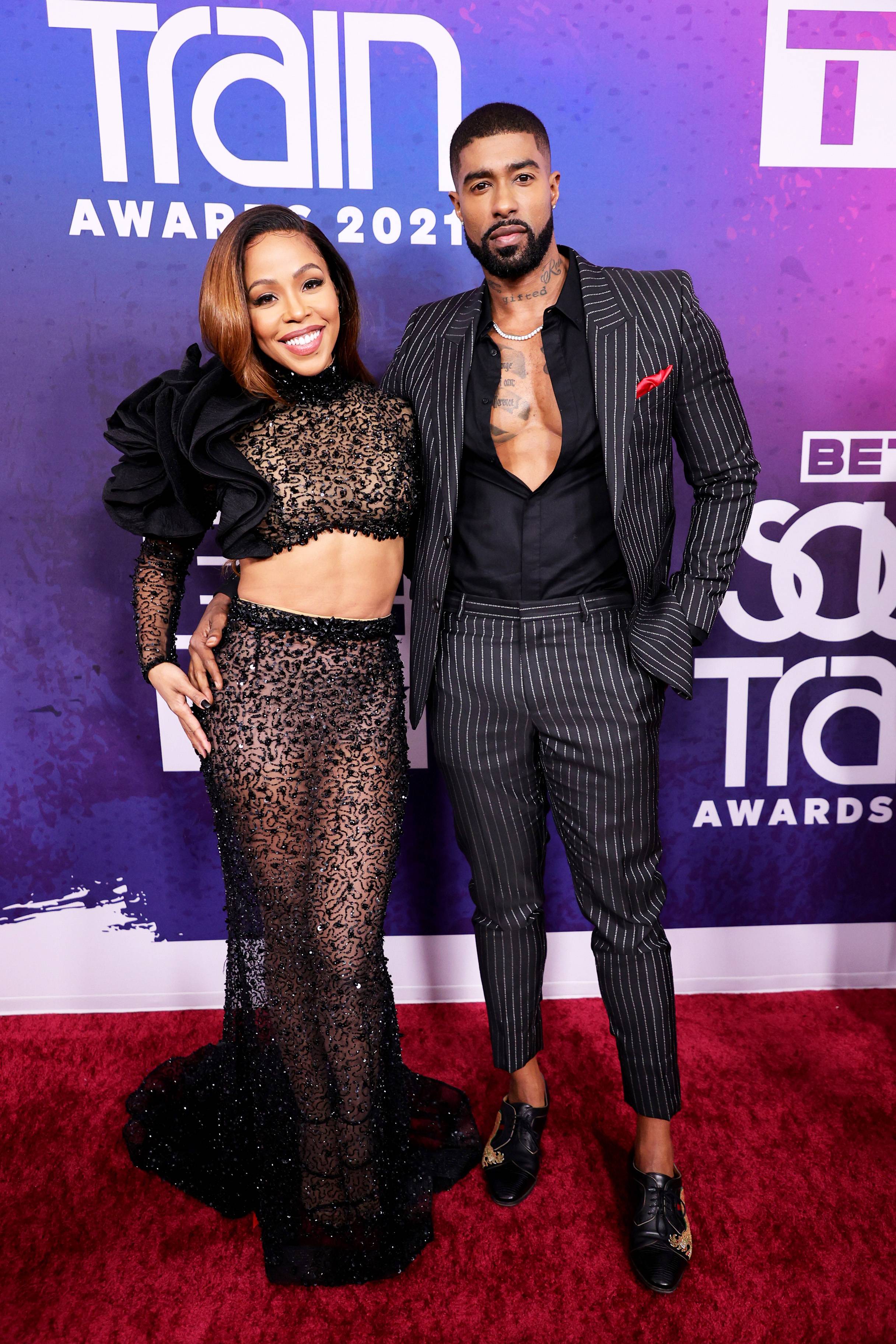 KJ Smith and Skyh - Image 1 from 2021 Soul Train Awards: Cute Couple  Moments On The Red Carpet | BET