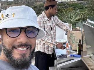 Grilling Up Some Grub, I'd Smile Too 