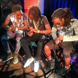 'Fight Night' - "Bottles in the VIP while I stand on the sofa/I don't speak your language/Brokanese, I thought I told ya."  (Photo: Migos via Instagram)