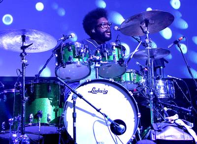 Give the Drummer Some - ...while Questlove rocks out on the drums.(Photo: Leon Bennett/BET/Getty Images for BET)