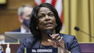 Rep. Val Demings, D-Fla., speaks during a House Judiciary subcommittee hearing on antitrust on Capitol Hill on Wednesday, July 29, 2020, in Washington. (Graeme Jennings/Pool via AP)