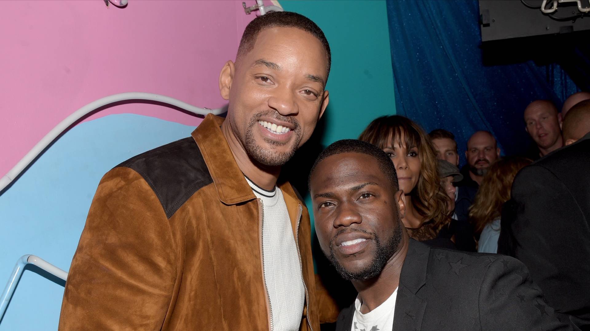 Will Smith and Kevin Hart on BET Buzz 2020.