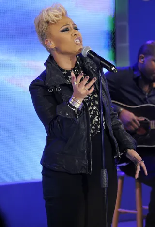 On Cloud 9 - In her 106 and Park debut,&nbsp;Emeli Sandé performed her popular single "Next to Me."(Photo: John Ricard/BET)&nbsp;