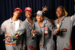 B2K Days - Ah, the boy band days. We all look back on the fashion of that era and cringe! B2K was no different. Omarion was the leader singer of the uber popular group and rocked long silky braids (as his trademark), big baggy pants, oversized jackets and sweatbands in an array of rainbow colors. Whew! That was hard to get through but, hey, we liked it!(Photo: D. Salters/WENN.com)
