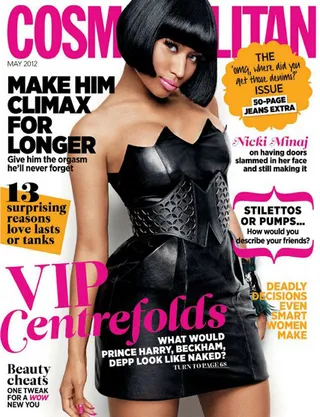 Nicki Minaj on Cosmopolitan South Africa - Rapper Nicki Minaj is featured in the May 2012 issue of Cosmopolitan South Africa and shares her personal triumphs on having doors slammed in her face and still making it. (Photo: Courtesy Cosmopolitan Magazine)