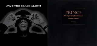 Jay-Z and Prince: The Black Album  - Promoted as The Funk Bible, Prince's Black Album was originally supposed to be released in December 1987. The album, which had no printed titled, artist name, production credits or anything other than the black sleeve that it came in, wasn't released until 1994. Nine years later, Jay-Z released his very own The Black Album, which at the time was supposed to be his final studio album.(Photos from left: Roc-A-Fella Records, Warner Bros. Records)