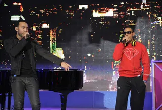 Ok Now - John Legend and Ludacris in sound check at 106 &amp; Park, April 19, 2012.&nbsp; (Photo: John Ricard / BET)