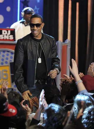 OK Now - Ludacris performs his rap on John Legend's " Tonight (Best You Ever Had)" at 106 &amp; Park, April 19, 2012. (Photo: John Ricard / BET)