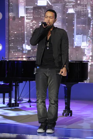 Perfect - &nbsp;John Legend in sound check at 106 &amp; Park, April 19, 2012. (Photo: John Ricard / BET)