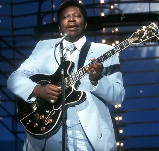 B.B. King - Blues guitarist B.B. King brought his beloved guitar Lucille for a special performance on American Bandstand in 1979. It was one of the only performances where the artist sang live instead of lip synching.(Photo: Michael Ochs Archives/Getty Images)