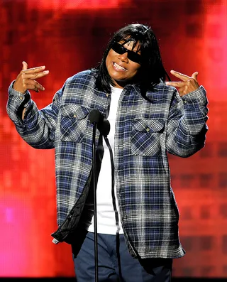 Queen Latifah - The &quot;U.N.I.T.Y&quot; rapper brings humor to the stage during the pre-show at the 2010 BET Awards at the Shrine Auditorium on June 27, 2010, in Los Angeles.(Photo: Vince Bucci/PictureGroup)