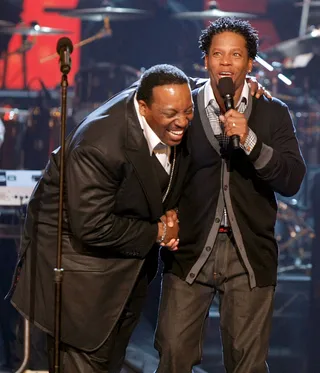 Marvin Sapp and D.L. Hughley - The Best Gospel Artist winner and hilarious host share a moment onstage that makes everyone in the audience crack up as well.(Photo: Kevin Winter/Getty Images)