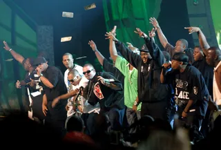Mike Jones - The rapper and&nbsp;Ice Age Entertainment owner brings the entire crew onstage with him during his performance of &quot;Back Then&quot; and &quot;Still Tippin.&quot;(Photo: L. Cohen/WireImage.com/Getty Images)