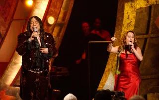 Rick James and Teena Marie - The&nbsp;legendary&nbsp;"Fire &amp; Desire" singers give it their all while performing their timelessly hot love song.(Photo: M. Caulfield/WireImage.com/Getty Images)