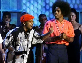 Legends Since Day One! - At the inaugural BET Awards, Big Boi and Andre 3000 of OutKast accept the award for Best Male Group.(Photo: REUTERS/Ethan Miller /Landov)