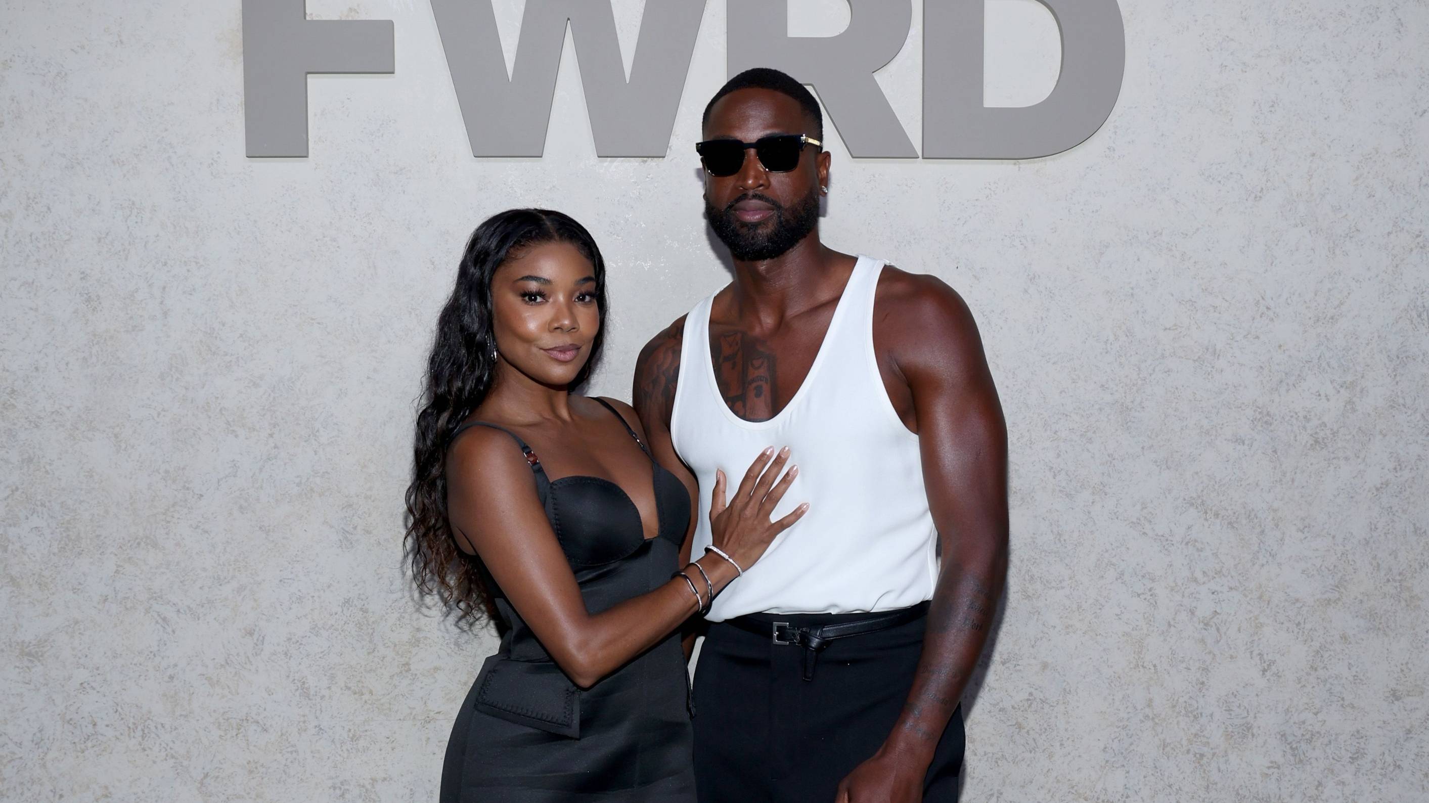 Gabrielle Union and Dwyane Wade attend the Hall Of Fame Induction Celebration for Dwyane Wade at Chateau Marmont's Bar Marmont on August 06, 2023 in Hollywood, California. 