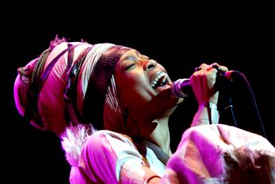 Erykah Badu - The Dallas-born singer gave the studio a performance of “On &amp; On.”&nbsp;(Photo: Scott Gries/ImageDirect)