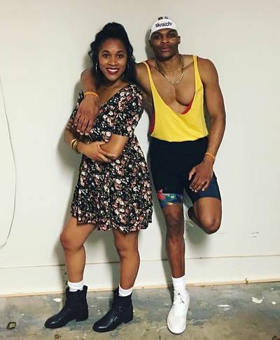 Russell Westbrook&nbsp; - The two time NBA MVP and his wife, Nina Earl, adorably dressed up as&nbsp;Sidney and Rhonda from Spike Lee's&nbsp;White Men Can't Jump.
