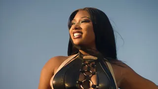 Megan Thee Stallion served up some serious 'Hot Girl' vibes with her long black tresses. - (Photo: BET) (Photo: BET)