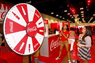 Wheel of Ahh? - Patrons got a chance to try their luck with a special wheel of fortune courtesy of Coca-Cola.(Photo: Rich Polk/BET/Getty Images for BET)