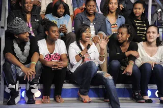 Thanks for Coming - Audience member and Disney Dreamer's Academy correspondent at 106 &amp; Park, April 10, 2012. (Photo: John Ricard/BET)