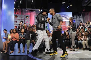 What's Good - 2 Chainz enters the set at 106 &amp; Park, April 9, 2012. (photo: John Ricard / BET)