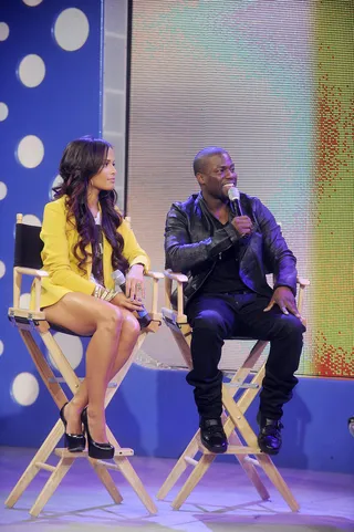 Rocsi Diaz with Kevin Hart - Rocsi Diaz and Kevin Hart at 106 &amp; Park, April 5, 2012. (photo: John Ricard / BET)