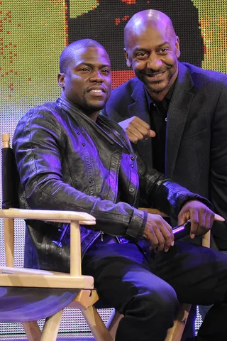 Stephen Hill with Kevin Hart - Stephen Hill with Kevin Hart at 106 &amp; Park, April 5, 2012. (photo: John Ricard / BET).