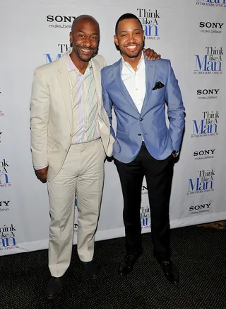 Tailor Made - Terrence J takes a pic with BET's own Stephen G. Hill at the premiere of Think Like A Man. Lookin' dapper gents!(Photo: Fernando Leon/Getty Images)
