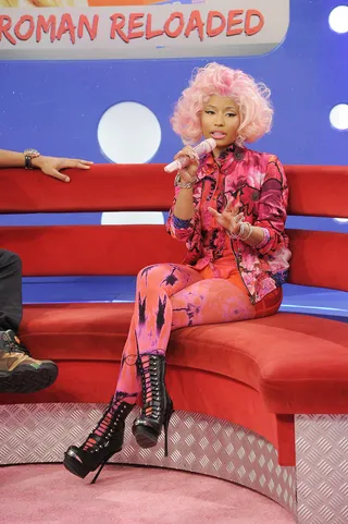 Ready for the World - Nicki Minaj at 106 &amp; Park, April 3, 2012. (photo: John Ricard / BET)