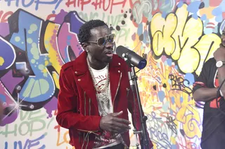 Michael Blackson Spittin' More From' His For the &quot;G&quot; Challenge - &nbsp;(Photo: Ismail Sayeed/BET)&nbsp;